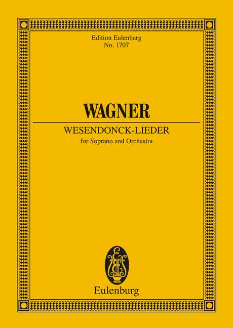 Wagner: Wesendonck-Lieder WWV 91 A (Study Score) published by Eulenburg
